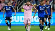 Lionel Messi Saat Pertandingan Inter Miami vs FC Cincinnati