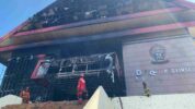 Kondisi Gedung DPRD Sulsel yang Terbakar Pasca Kerusuhan Makassar Agustus Lalu